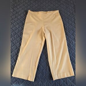 Dana Buchman Womens Khaki Stretch Capris Sz Med